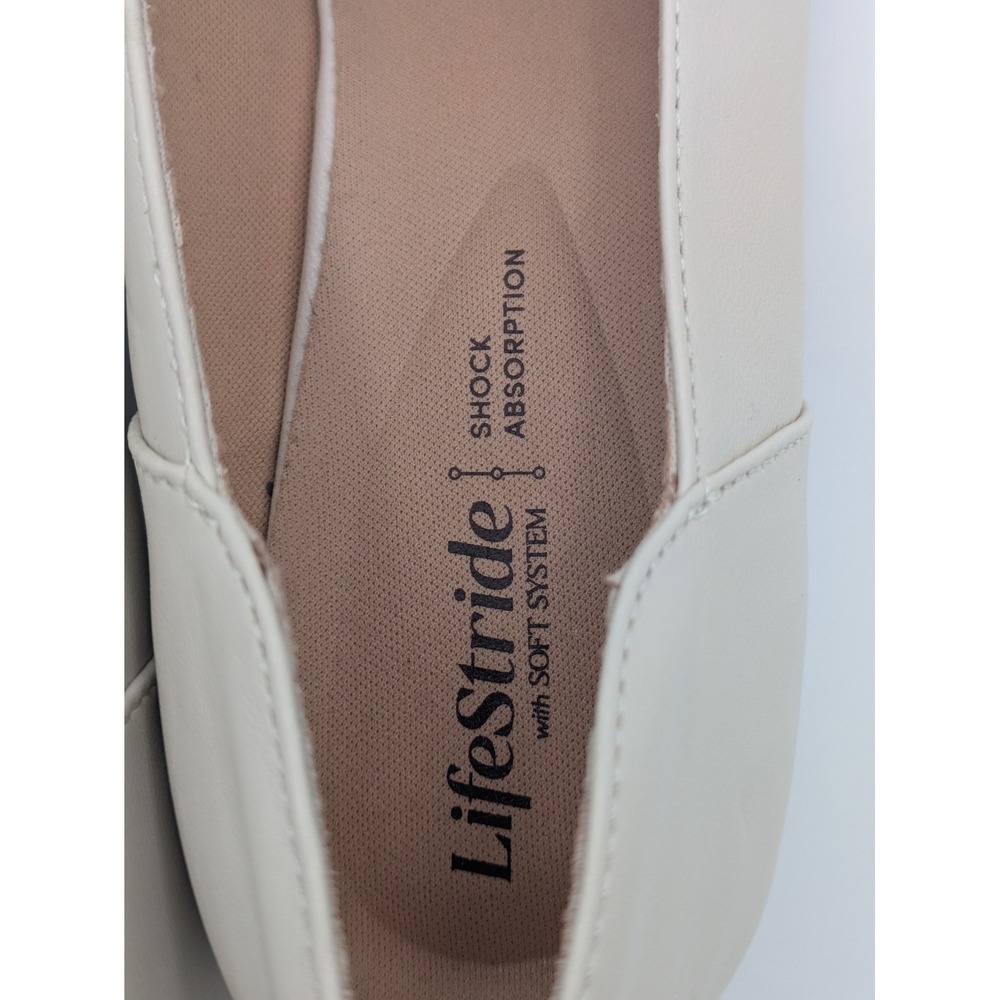 LifeStride Celine Loafers‎ 8W Cream Gold Bit Soft System Comfort Shoes - Picture 6 of 12